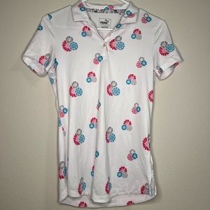 Women’s flower golf-shirt